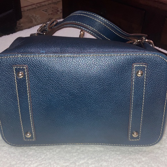 Dooney & Bourke NWOT 3 piece set Navy Blue Pebble Leather hobo Bag key fob/pouch - Picture 10 of 16
